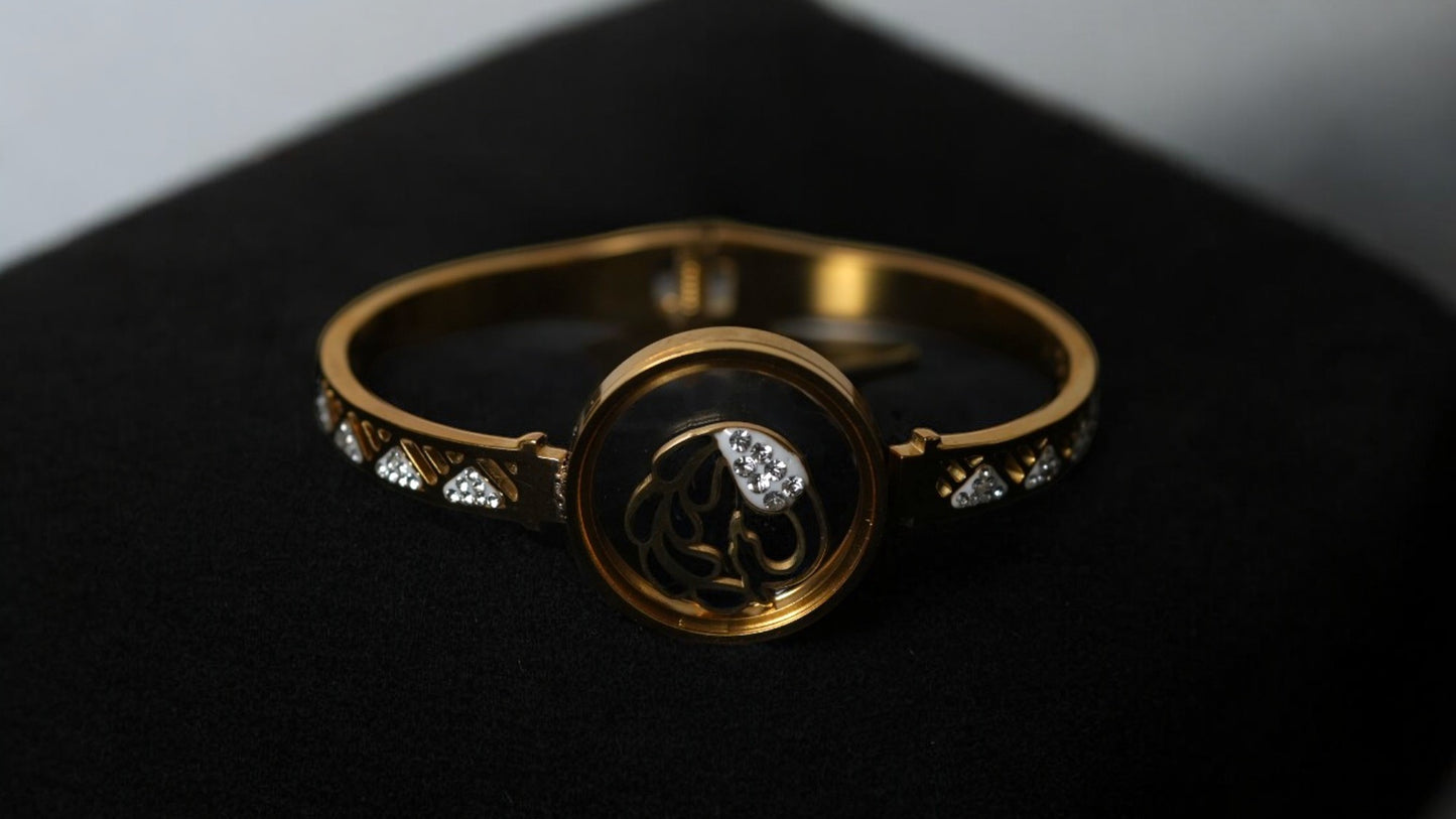 Gold-Tone Ethnic Motif Bracelet