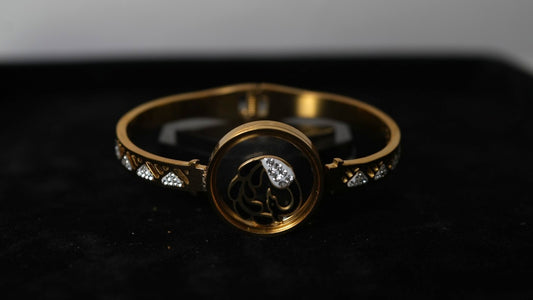 Gold-Tone Ethnic Motif Bracelet