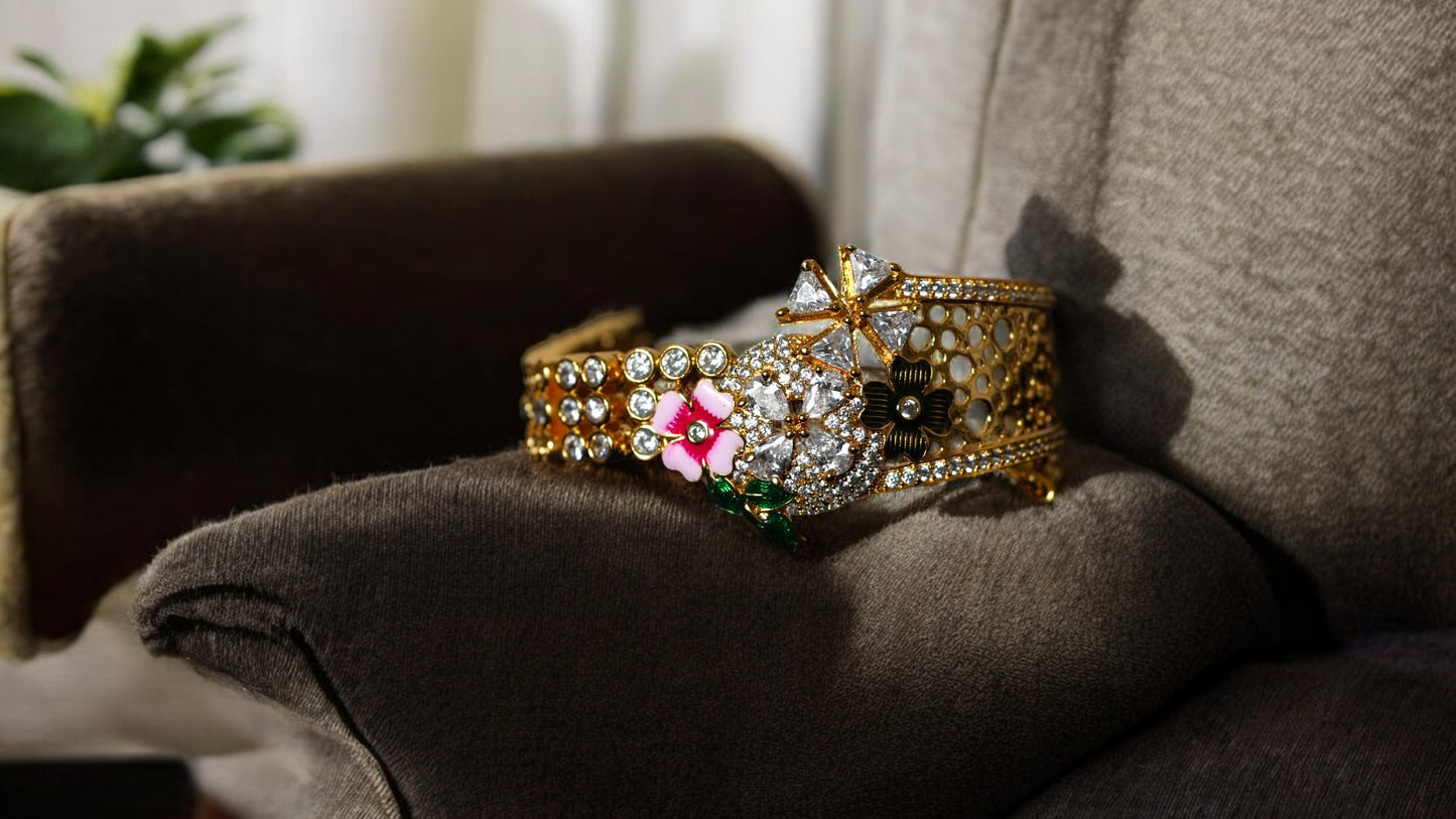 Blooming Radiance Floral Bracelet