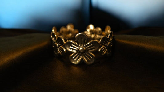 Vintage Bloom Floral Cuff Bracelet