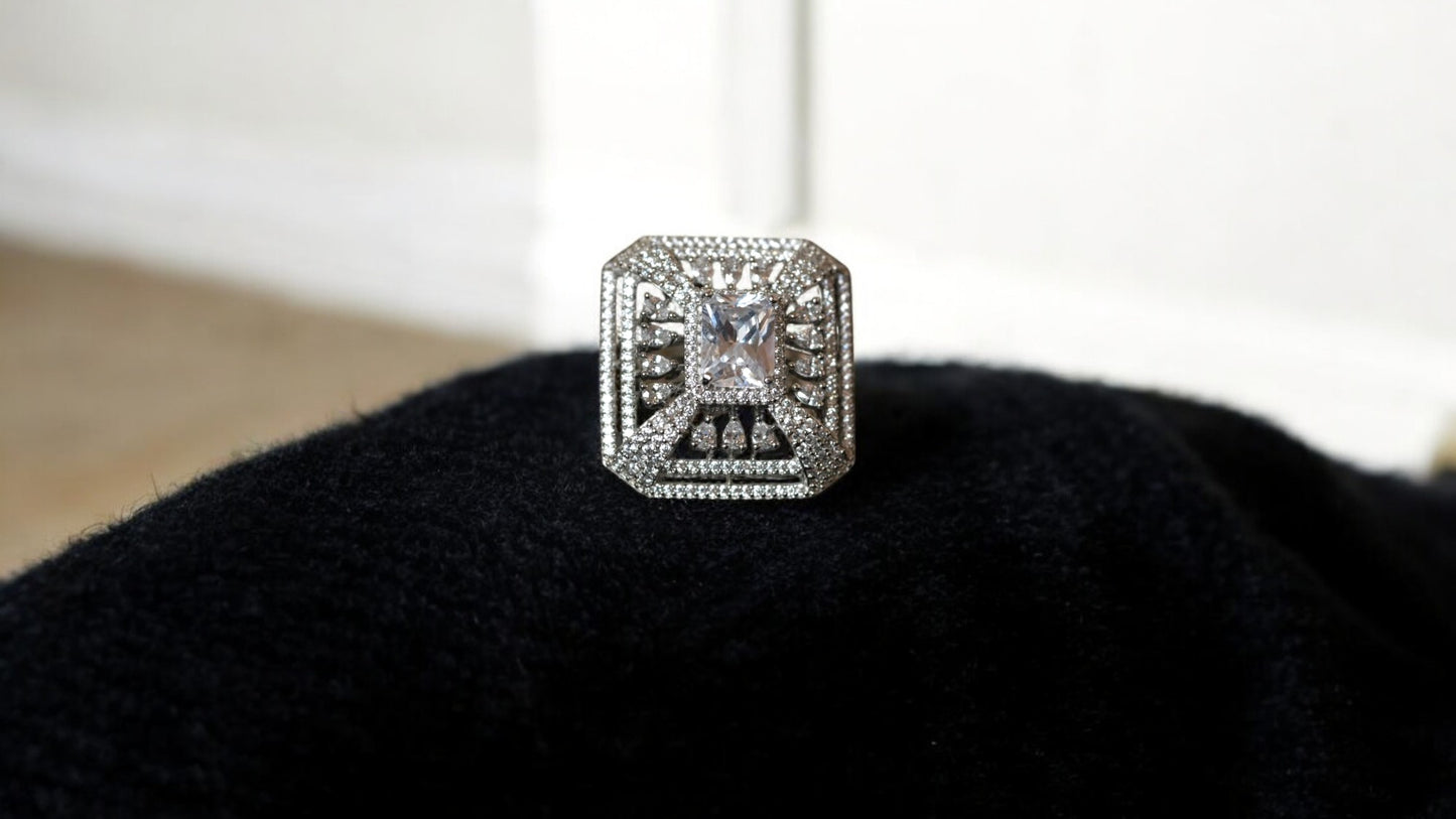 Regalia Square Statement Ring