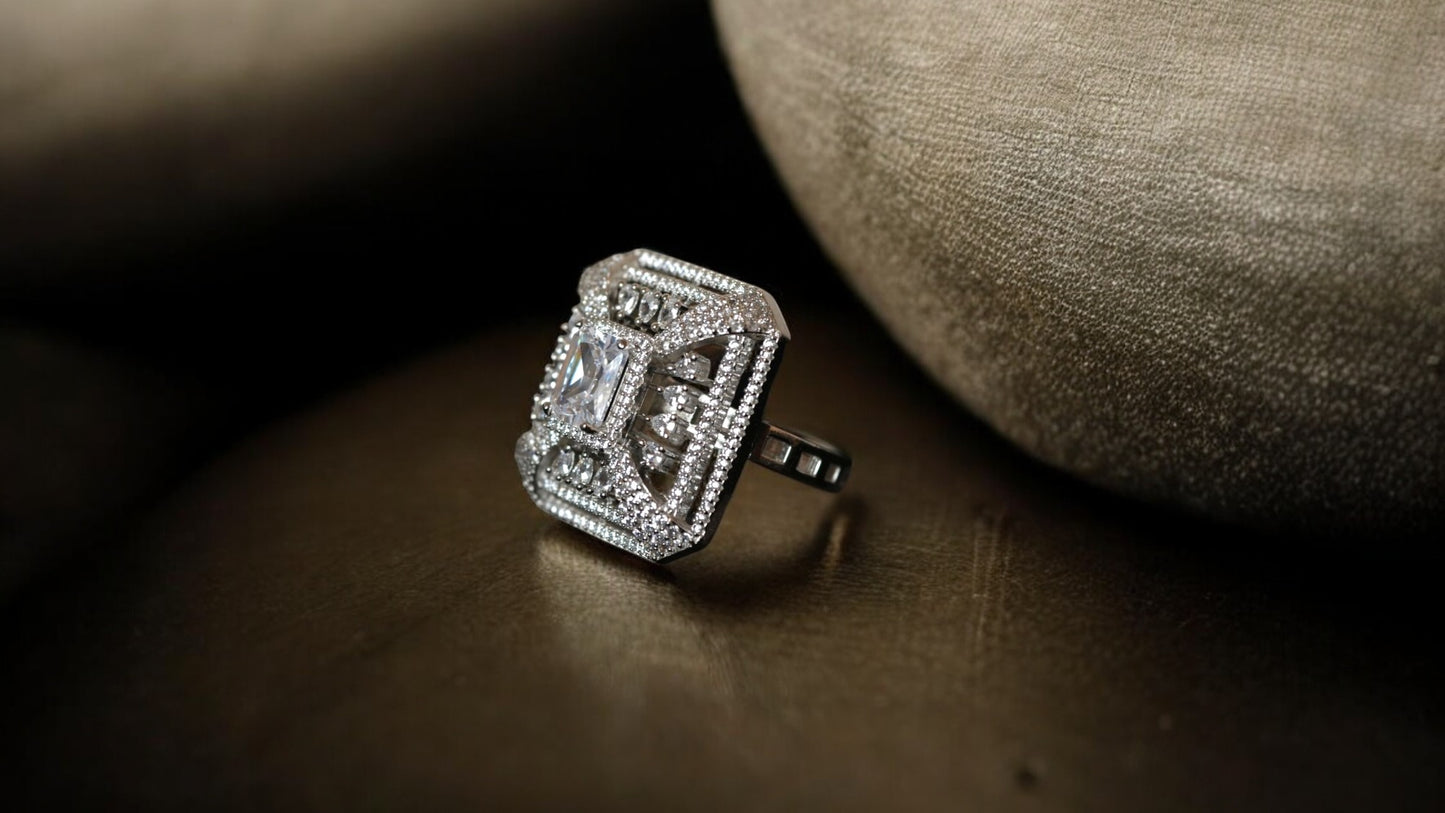 Regalia Square Statement Ring