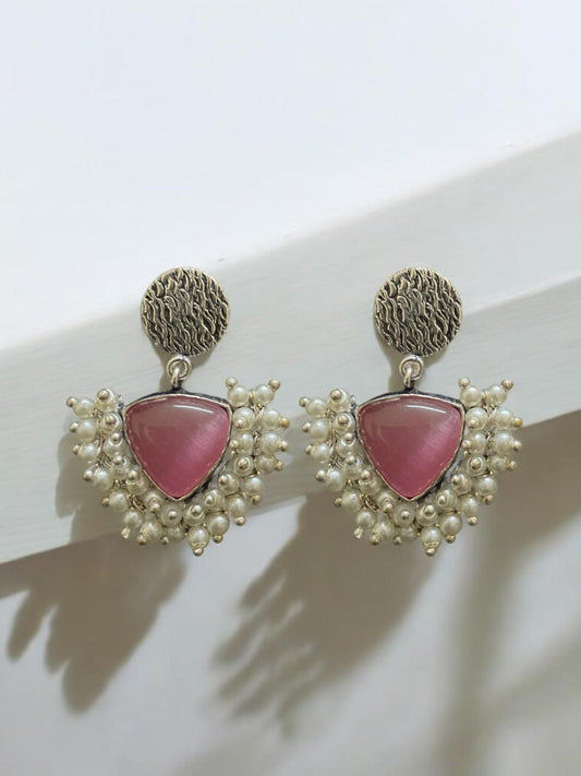 Blush Bloom Oxidised Jewellery Set