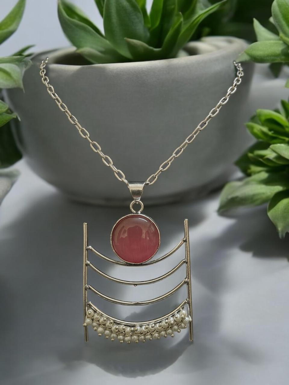 Blush Bloom Oxidised Jewellery Set