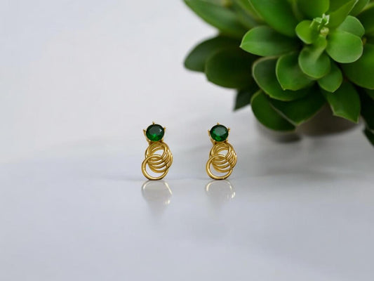 Emerald Orbit Earrings