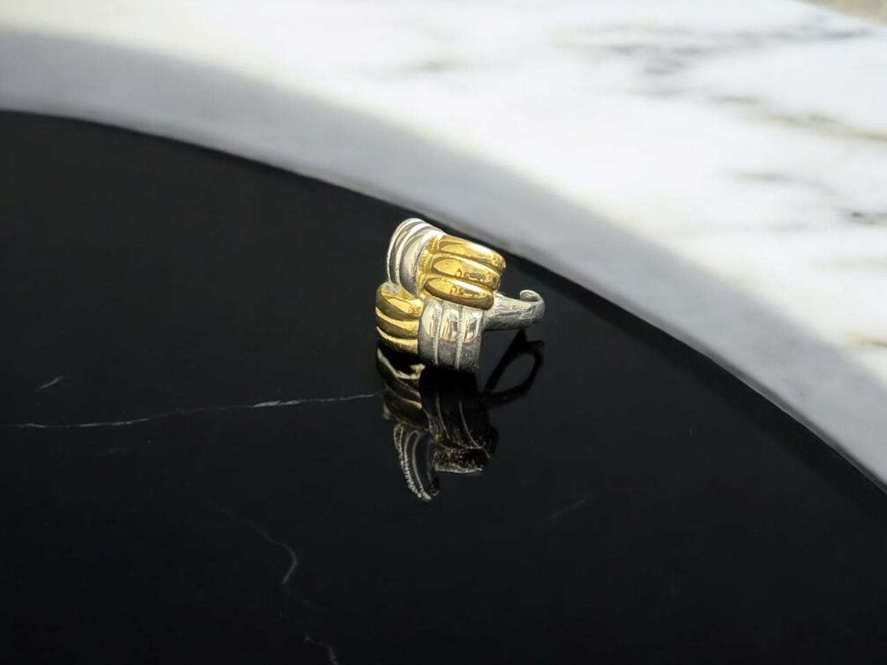 Dual-Tone Stack Wrap Ring