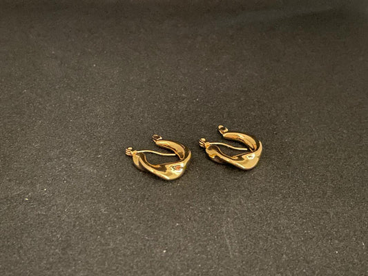 Melted Gold Hug Hoops