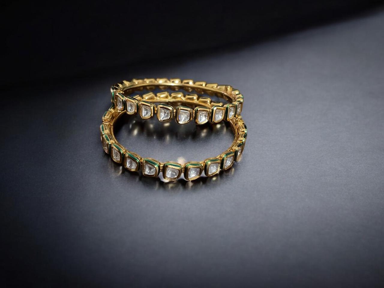 Mirror Gleam Enamel Bangles