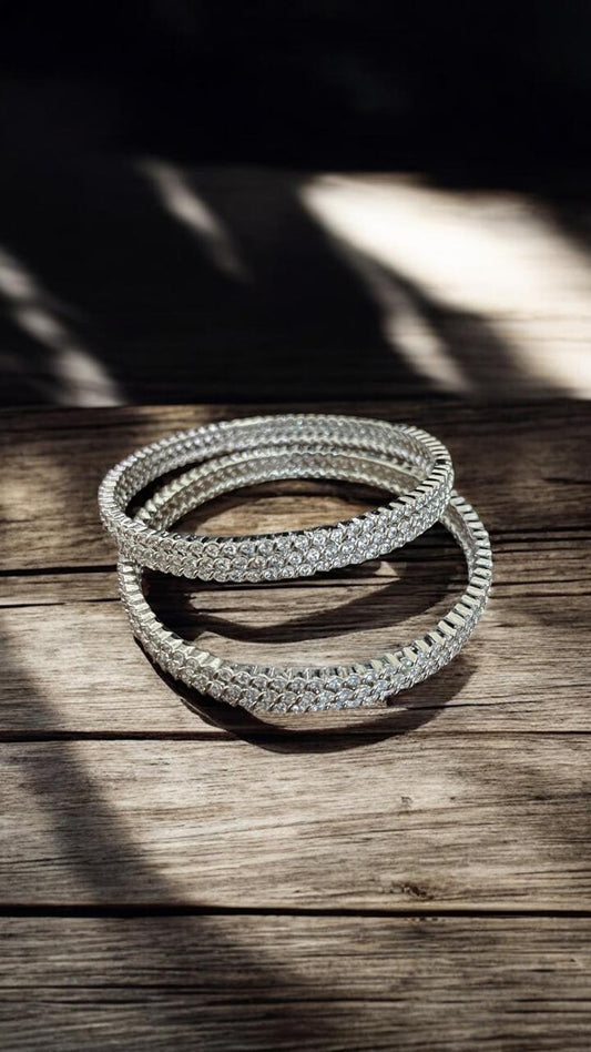 Classic Dual-Line CZ Bangles