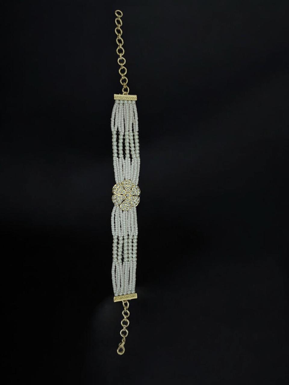 Pearl Cluster Floral Bracelet