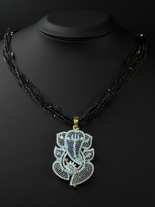 Divine Ganesha Sparkle Pendant Set