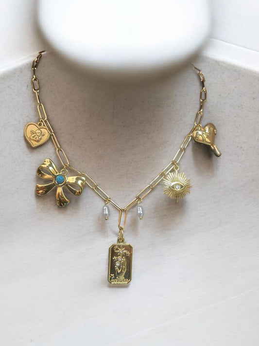 Golden Charm Tale Necklace