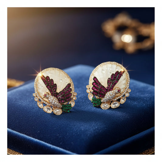 Mayura Pearl Bloom Statement Stud Earrings