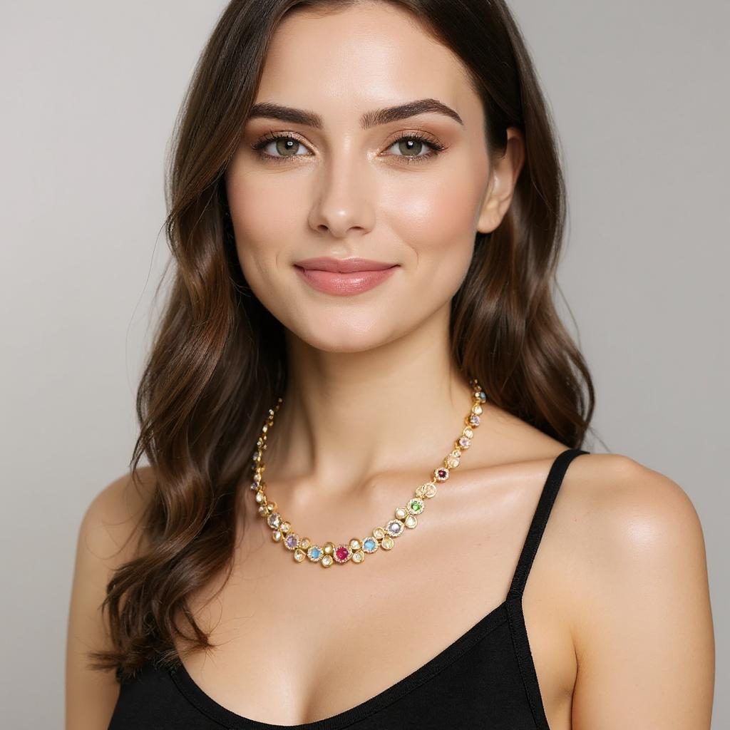 Radiant Pastel Stone Necklace Set