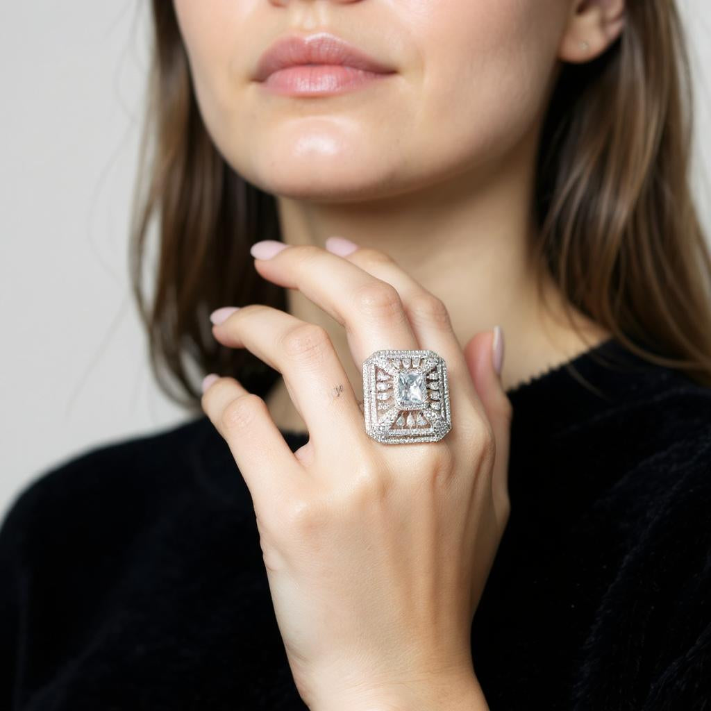 Regalia Square Statement Ring