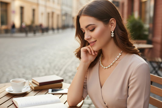 Luna Pearl Crystal Necklace Set