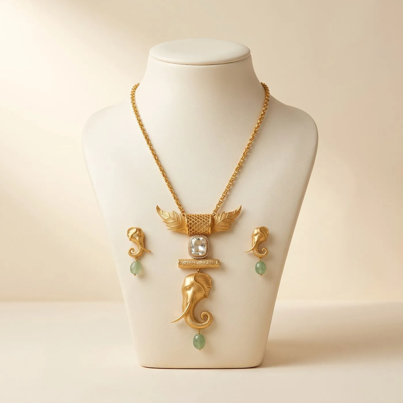 The Royal Elephant Handcrafted Statement Necklace Set