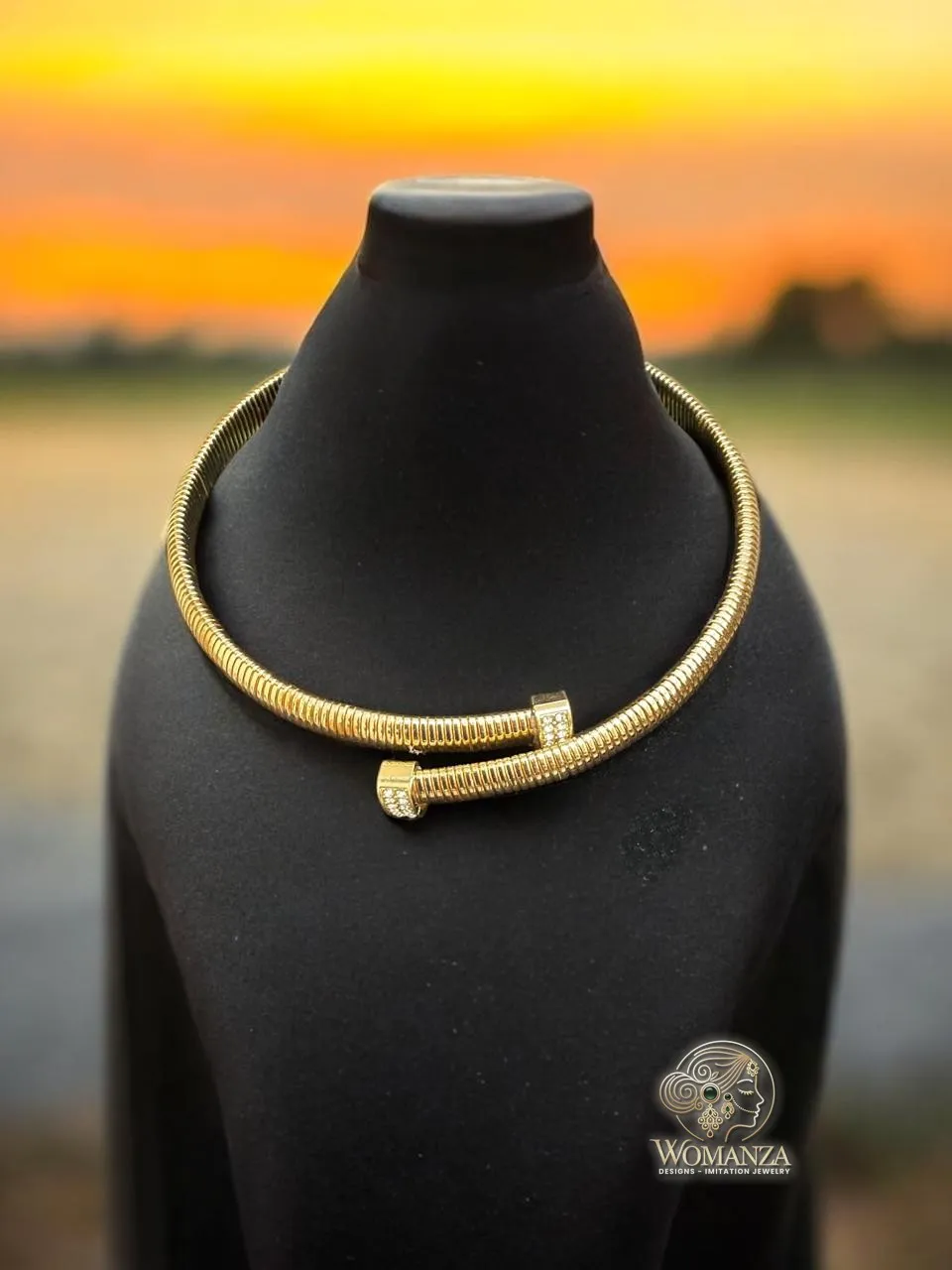 Torque Twist Anti-Tarnish Hasli Necklace