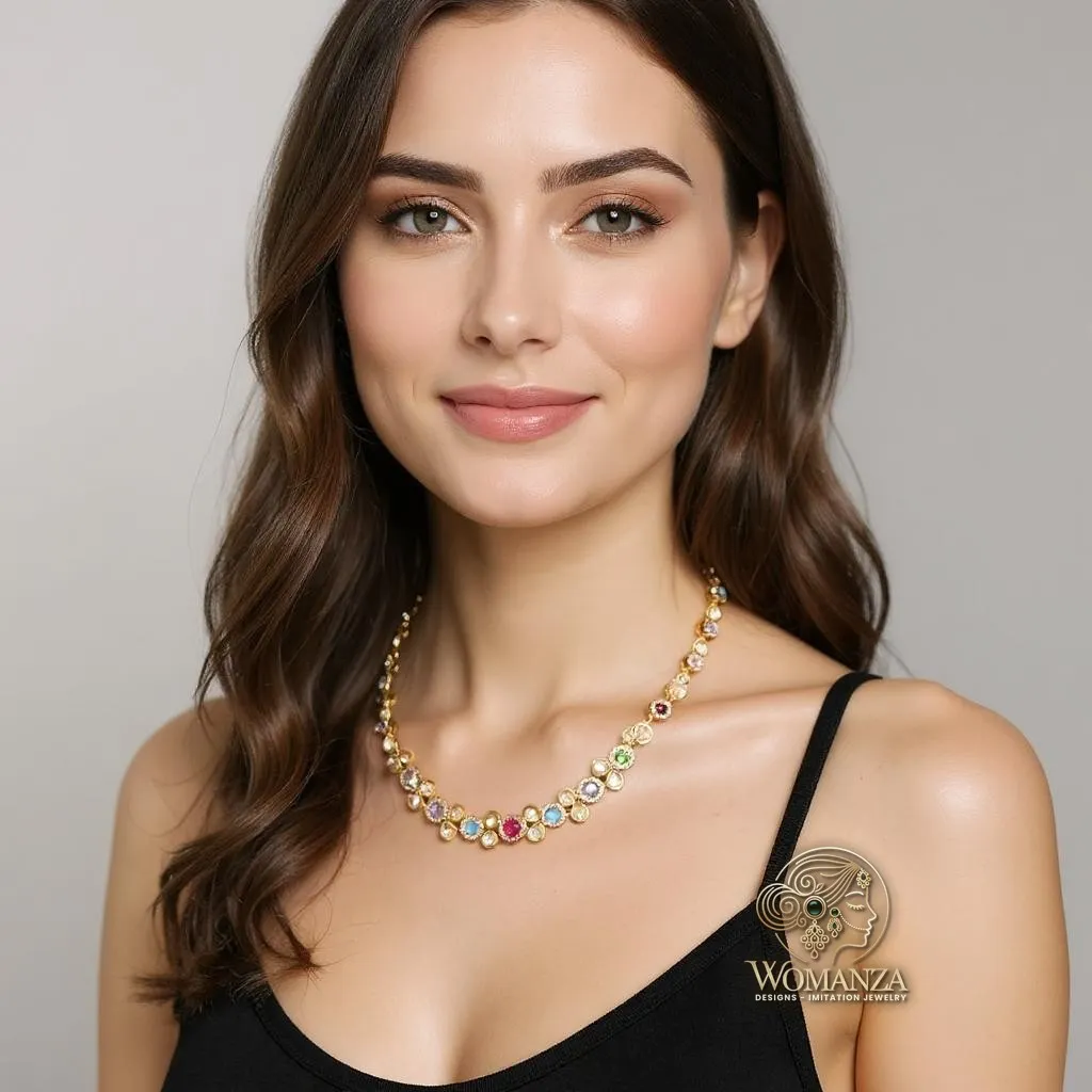 Radiant Pastel Stone Necklace Set