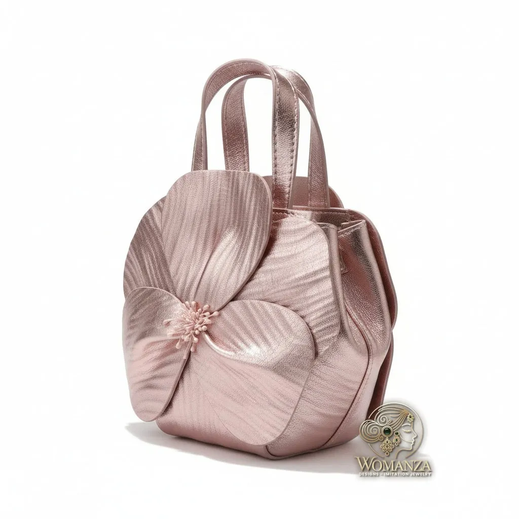 Bloom Petal Sculpted 3D Floral Mini Handbag