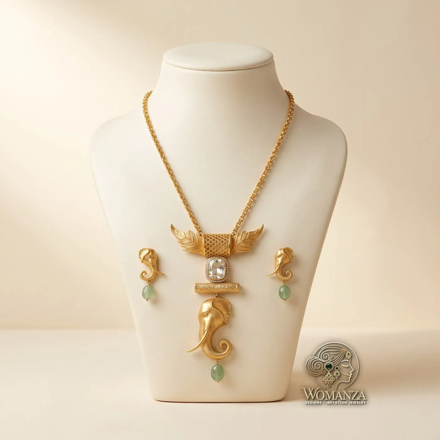 The Royal Elephant Handcrafted Statement Necklace Set