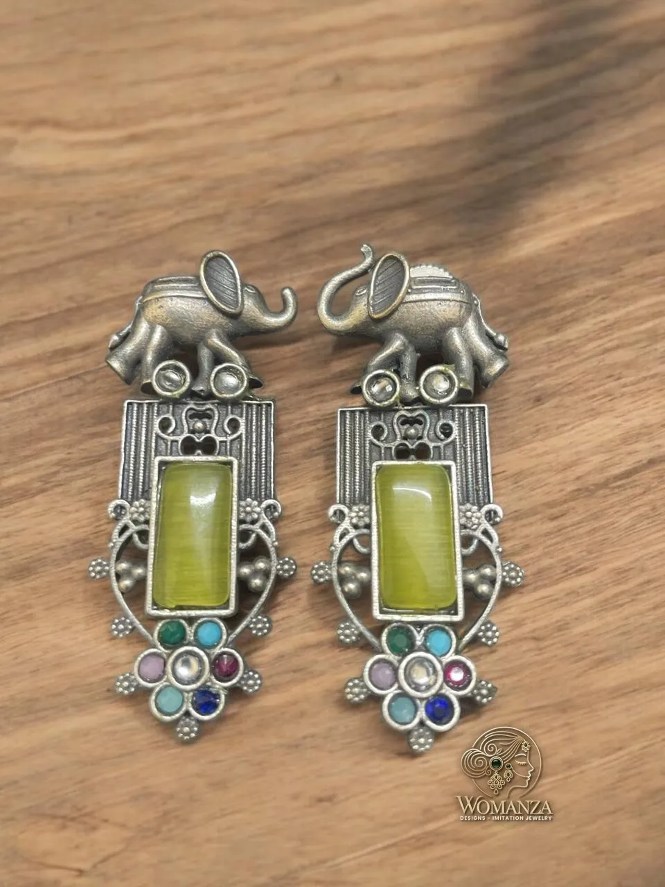 Elephant Muse Oxidised Earrings