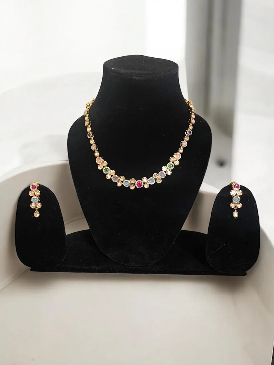 Radiant Pastel Stone Necklace Set