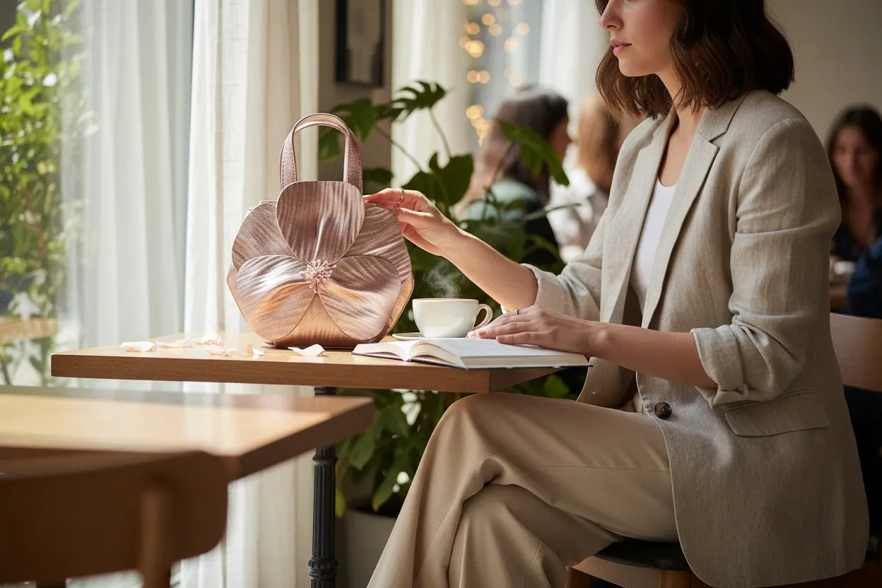 Bloom Petal Sculpted 3D Floral Mini Handbag