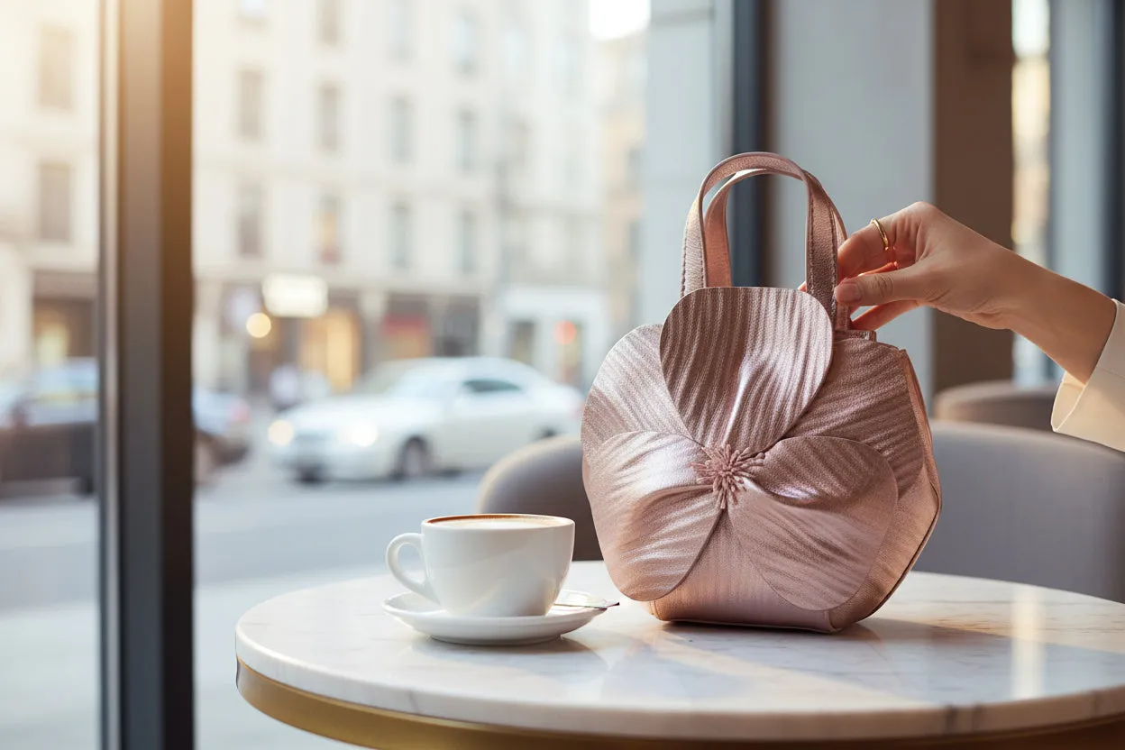 Bloom Petal Sculpted 3D Floral Mini Handbag