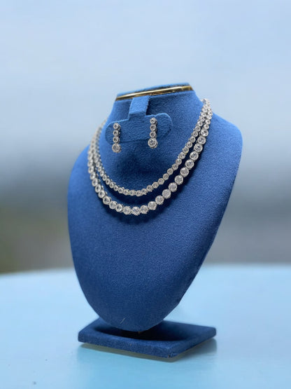 Classic Round-Cut Dual Layer Diamond Look Set