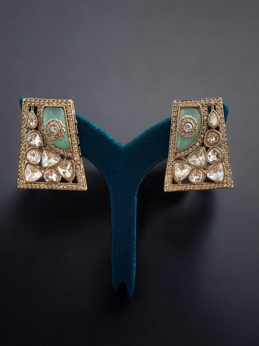 Mint Gold Maisonette Statement Earrings