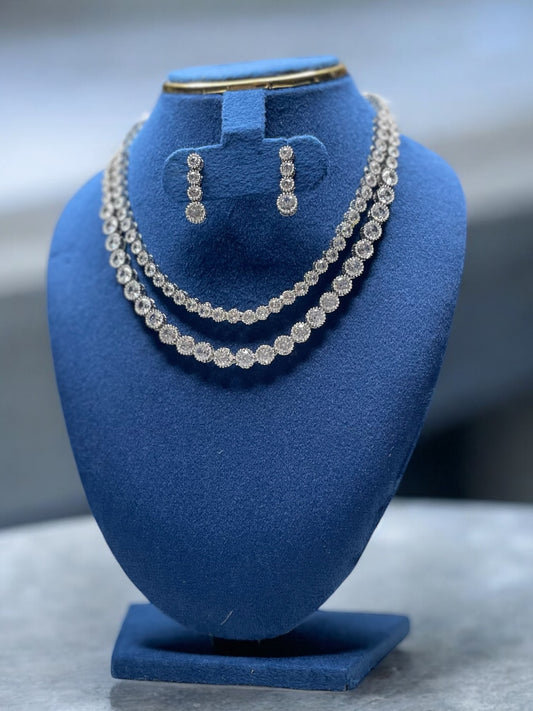 Classic Round-Cut Dual Layer Diamond Look Set