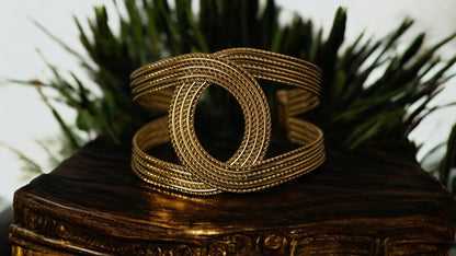 Twisted Rope Circle Cuff Bracelet