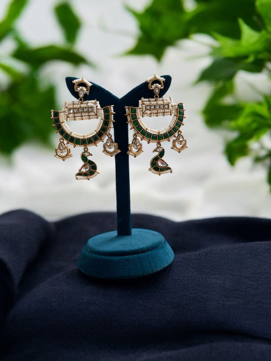 Emerald Chand Step Danglers