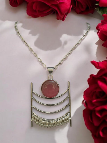 Blush Bloom Oxidised Jewellery Set