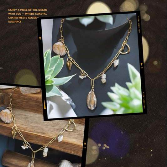 Golden Shoreline Charm Necklace