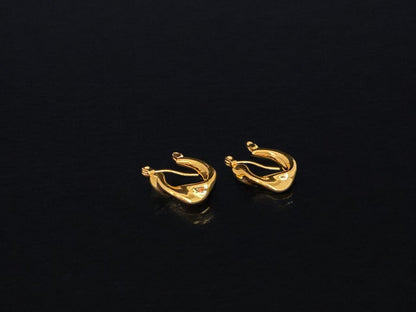 Melted Gold Hug Hoops