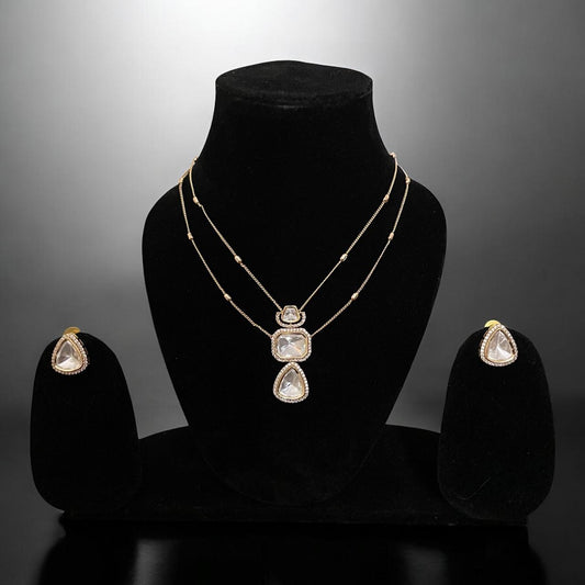 Layered Solitaire Trio Pendant Set