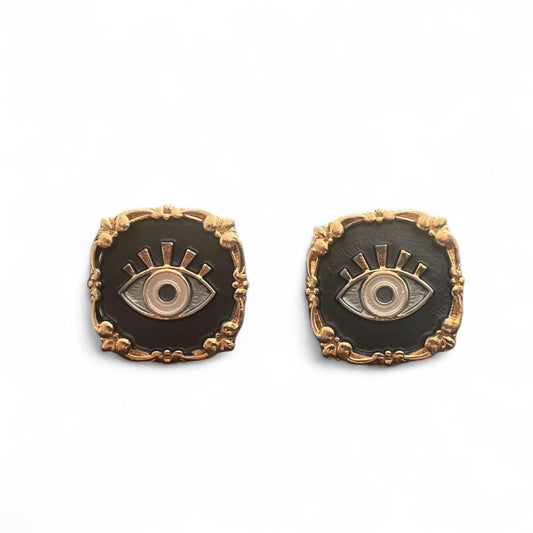 Evil Eye Inspired Statement Stud Earrings