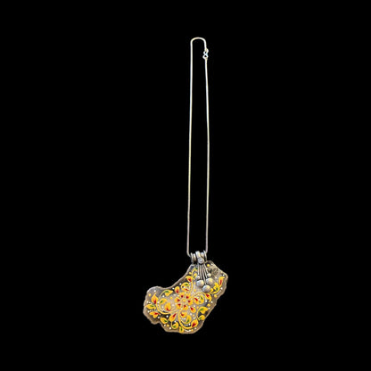 Handcrafted Floral Enamel Pendant Necklace