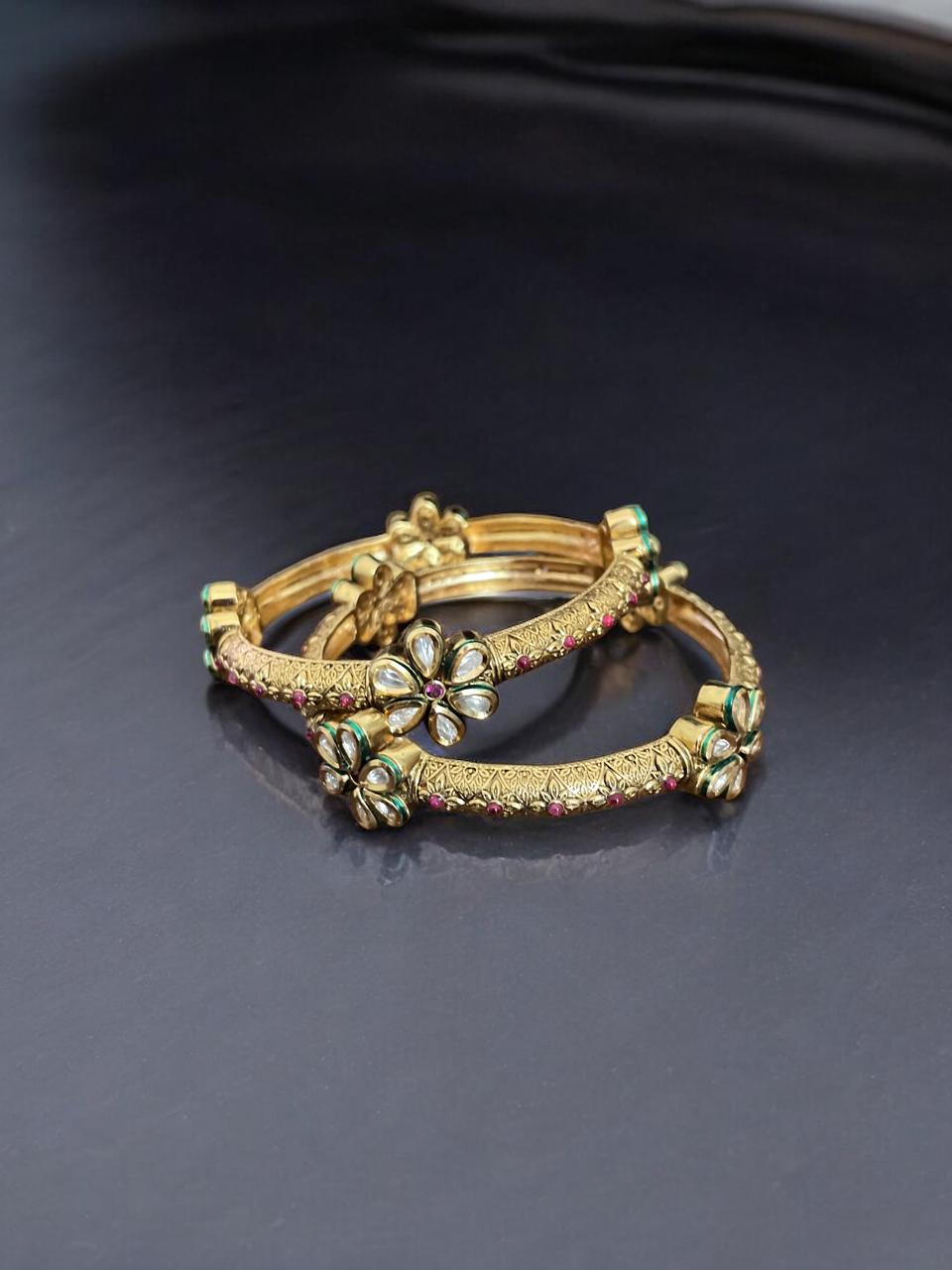 Regal Floral Antique Bangles