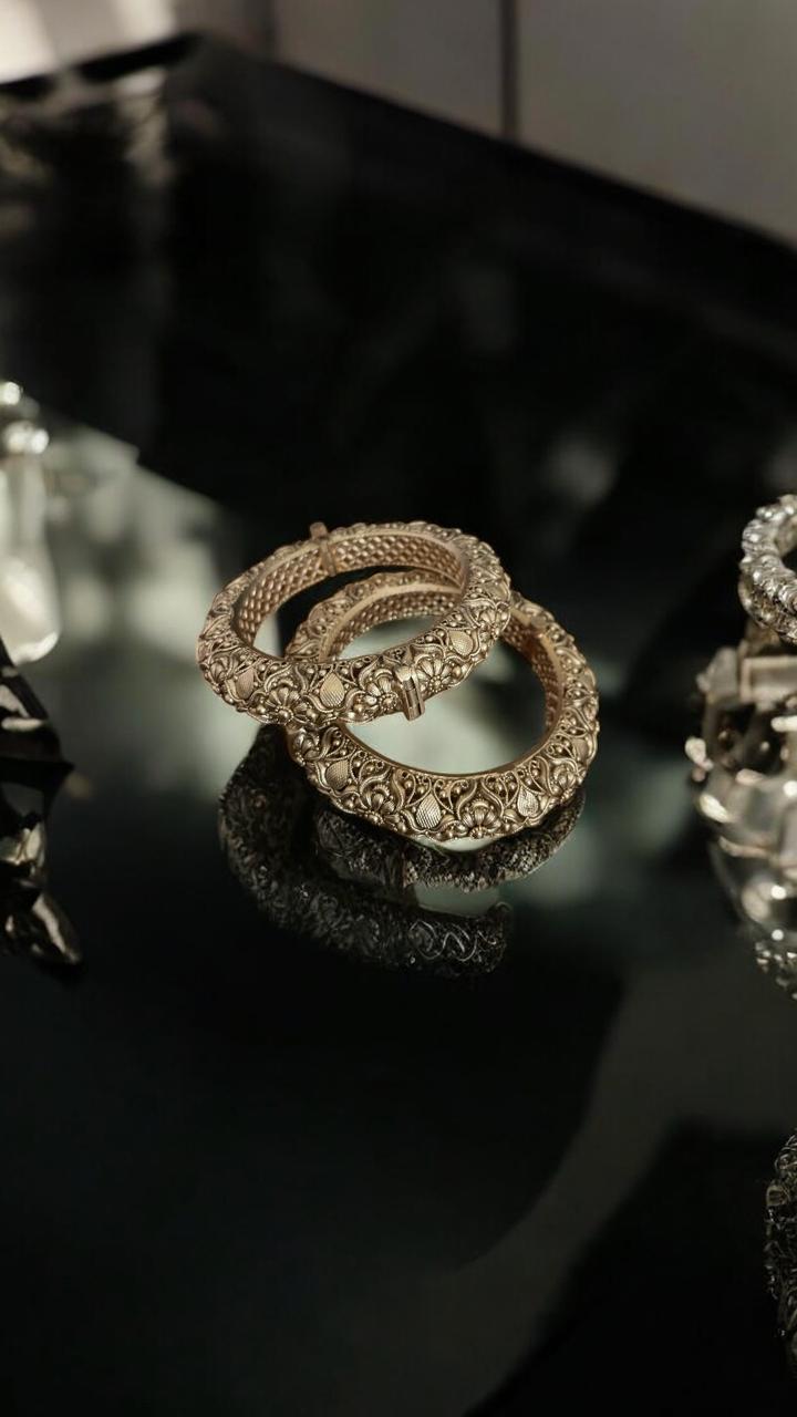 Antique Floral Carved Bangles