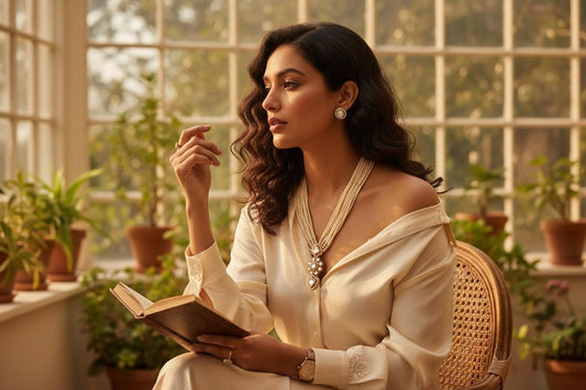 Elegant Multi-Layer Pearl Kundan Necklace Set with Earrings