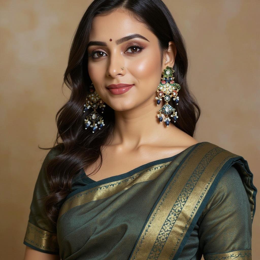Peacock Motif Meenakari Chandbali Earrings