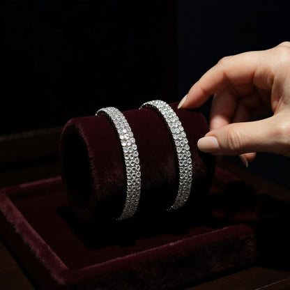 Classic Dual-Line CZ Bangles