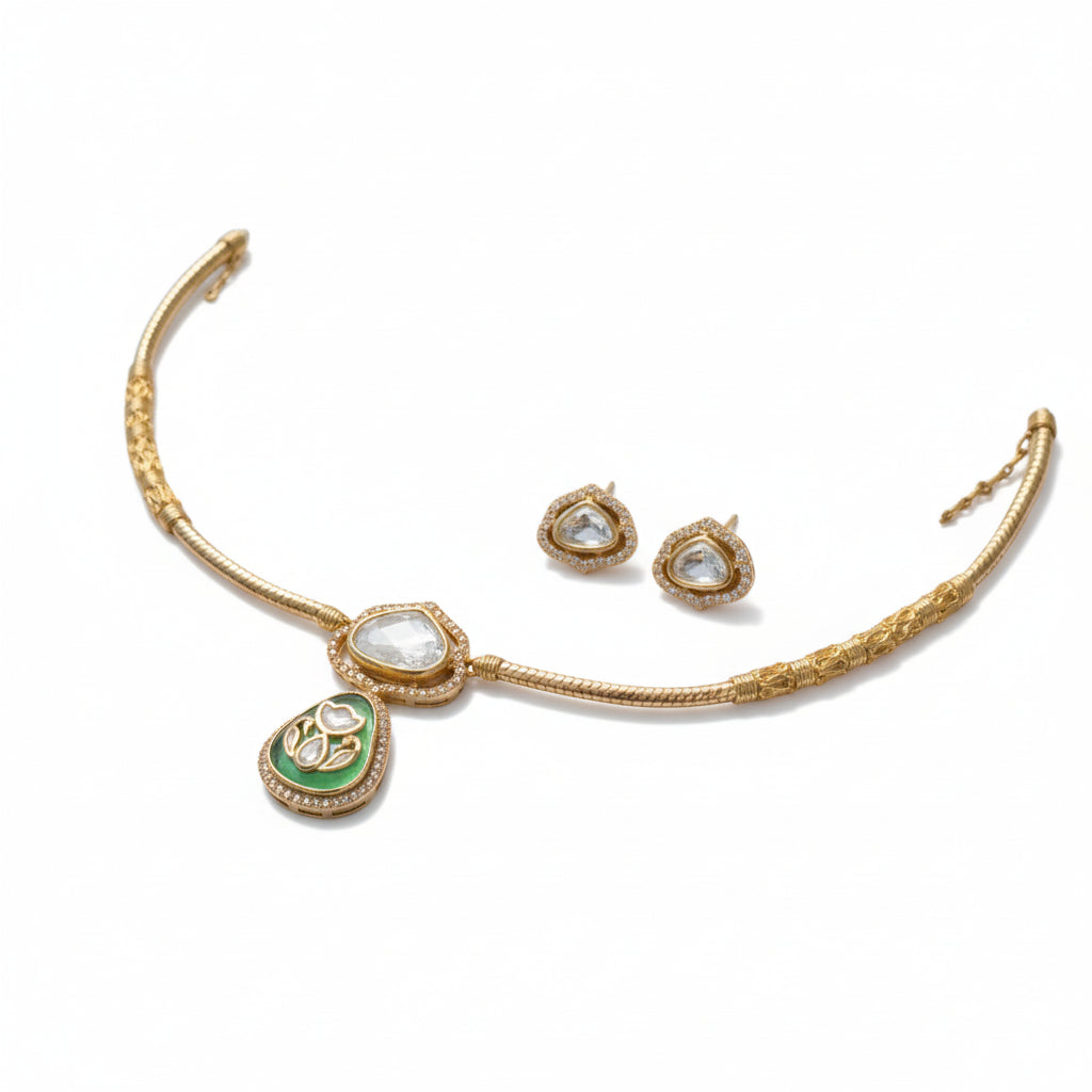 Noor-E-Gul Kundan Necklace Set