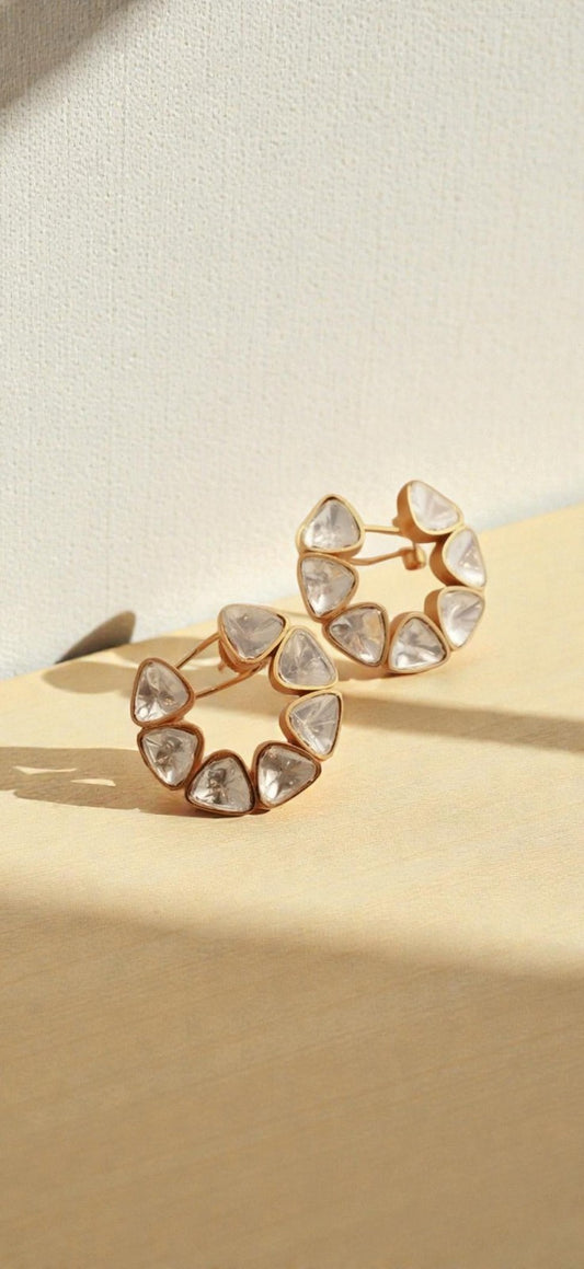 Aira Crystal Hoop Earrings